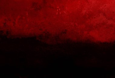 Kumaş arka plan gradyanı. Üst yarı canlı, koyu kırmızı grungy sıkıntılı doku ve kusurlar. Renkler bottodaki koyu siyaha dönüşür.