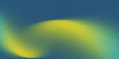 Özgürüz, organik kıvrımlı, kumlu, sarı bir ses, yeşil ve koyu mavi bir arkaplanda kayboluyor..