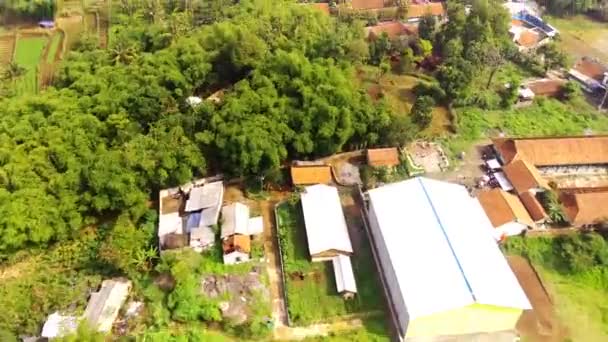 Aerial Video Hyperlapse Countryside Outskirts Bandung West Java Indonesia Rural — Stock Video