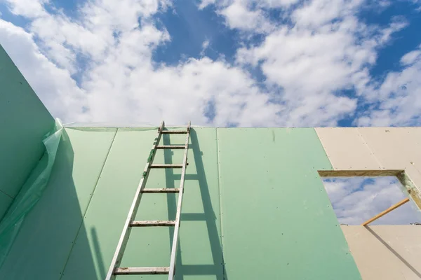 Construção de casa modular nova e moderna — Fotografia de Stock