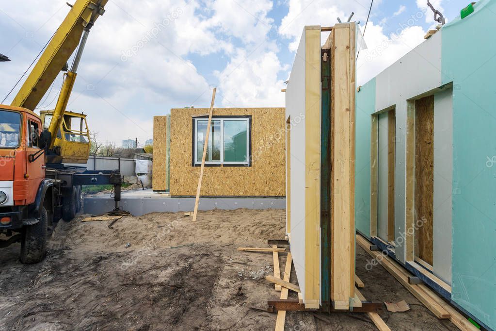 Construction of new and modern modular house
