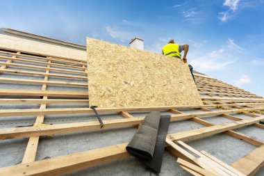 Ahşap çerçeve h yeni ahşap çatı bina inşaat süreci