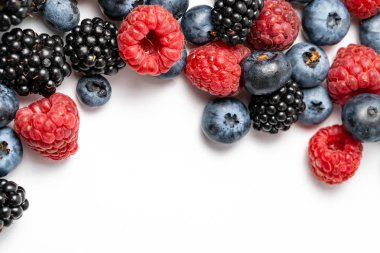 Olgun meyveler ile farklı karışımı makro görünümü