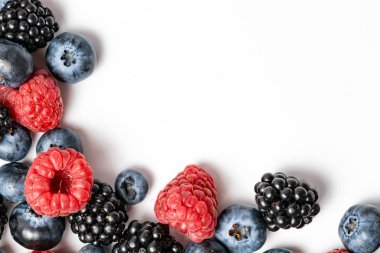 Olgun meyveler ile farklı karışımı makro görünümü