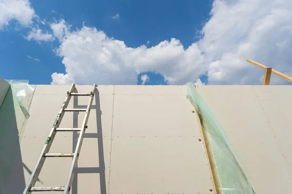 Construção de casa modular nova e moderna — Fotografia de Stock