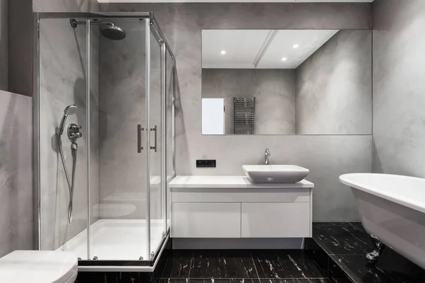 Modern interior of new bathroom in house — Stock Photo, Image