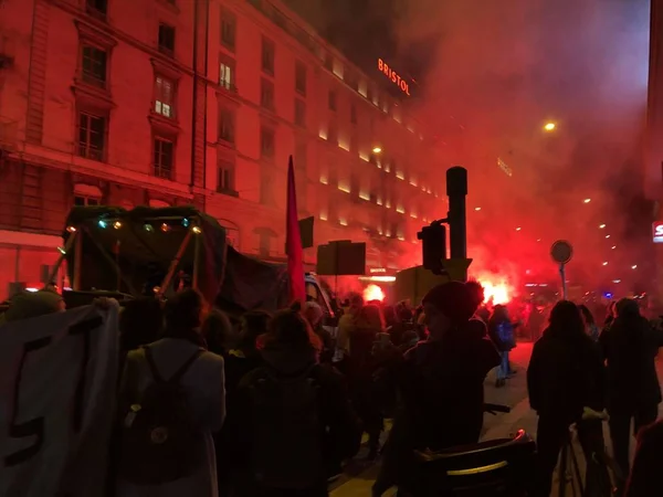 Feminists Rally Geneva — Stock Photo, Image