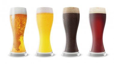 Arka planda bira bardak