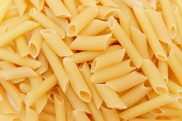 Heap Raw Pasta Top View Background Close Italian Food Cuisine — Stock Photo, Image