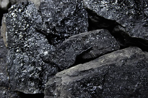 Крупным Планом Черного Угля Добыча Угля — стоковое фото