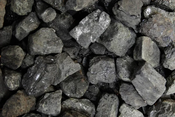 Black Coal Background Texture Top View Coal Mining Concept — Stock Photo, Image