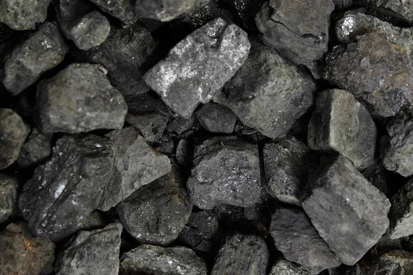 Fondo Carbón Negro Textura Vista Superior Concepto Minero Del Carbón —  Fotos de Stock