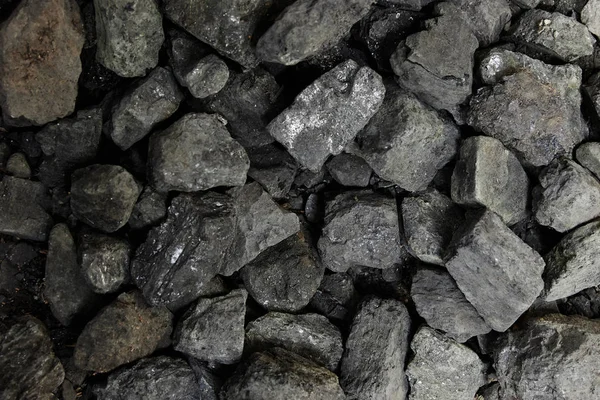 Fondo Carbón Negro Textura Vista Superior Concepto Minero Del Carbón —  Fotos de Stock