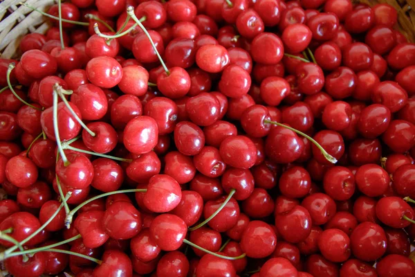 Sweet Tasty Red Cherry Background — Stock Photo, Image