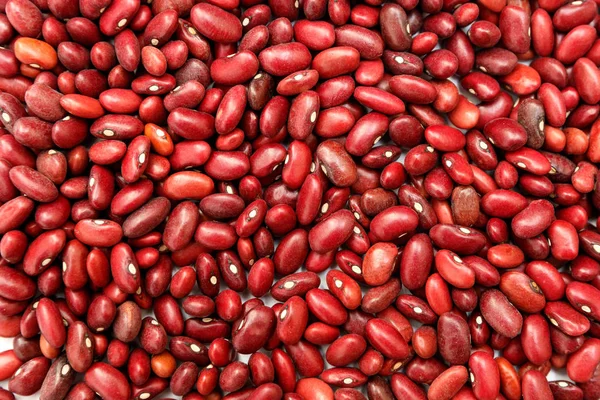 Pile of red kidney bean, canned beans isolated on white background