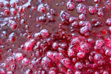 frenk üzümü reçel. Yukarıdan görüntüleyin. Arka plan için. Çilek. Malzemeler.