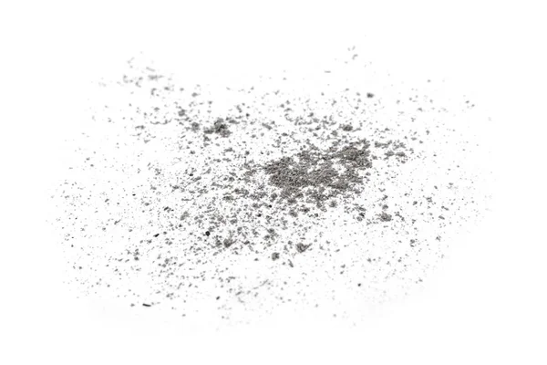 Ash Pile Isolated White Background Texture Ash Wednesday Concept — Stock Photo, Image