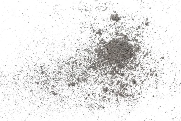 Pilha Cinzas Isolado Fundo Branco Textura Conceito Quarta Feira Cinzas — Fotografia de Stock