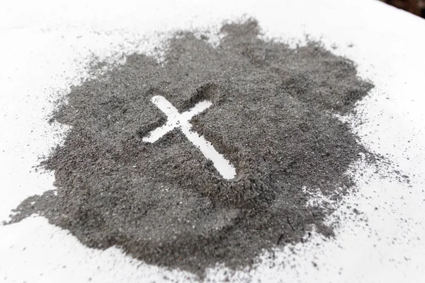 Çapraz külleri, Ash Wednesday, oruç sezon vintage soyut arka planını yaptı
