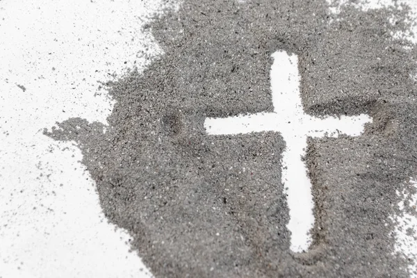 Çapraz külleri, Ash Wednesday, oruç sezon vintage soyut arka planını yaptı