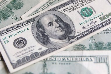 arka plan ile para Amerikan yüz dolar faturaları - yatay 