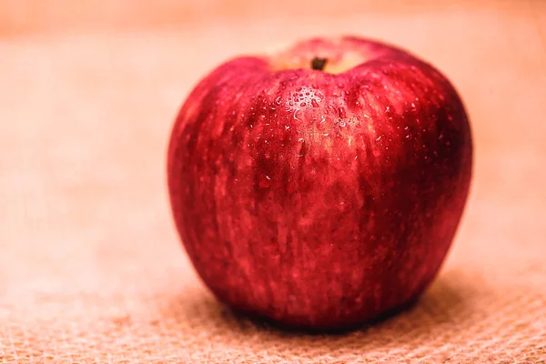 Délicieuse Pomme Rouge Fond Isolé Pour Couper Photoshop Fruits Isolés — Photo