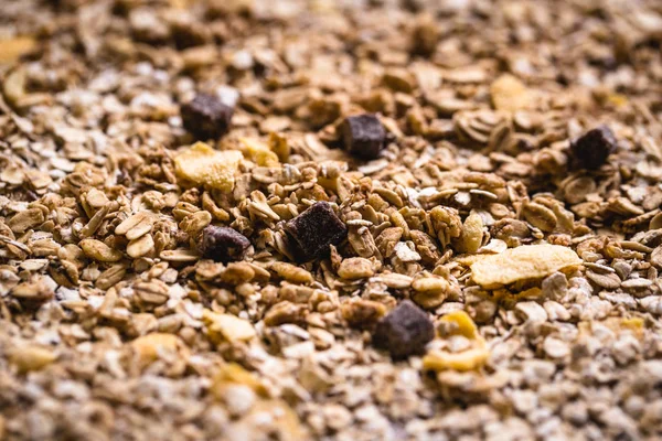 Varias Semillas Granola Avena Cereales Variados Todos Esparcidos Por Una — Foto de Stock