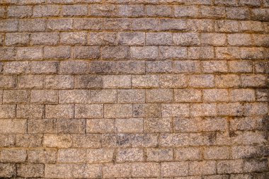 tuğla duvar, geniş panorama. Duvar tuğla duvar, tuğla arka plan dokusu.