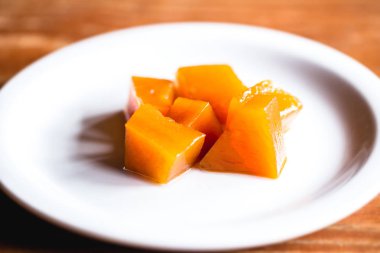 Minas gerais, Brezilya İç yapılmış ev yapımı kabak reçeli.