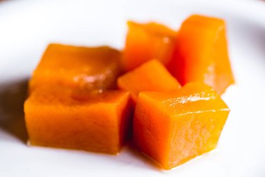 Minas gerais, Brezilya İç yapılmış ev yapımı kabak reçeli.