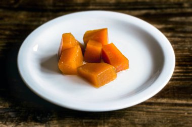 Minas gerais, Brezilya İç yapılmış ev yapımı kabak reçeli.