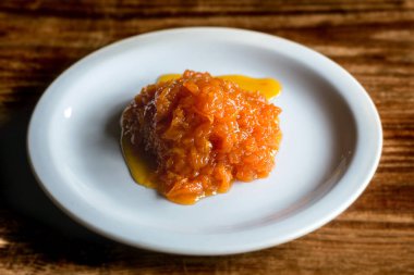 Minas gerais, Brezilya İç yapılmış ev yapımı kabak reçeli.