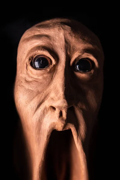 Korkuyla Çığlık Bir Panik Halindeki Yüz Resmini Resim Korku Cadılar — Stok fotoğraf
