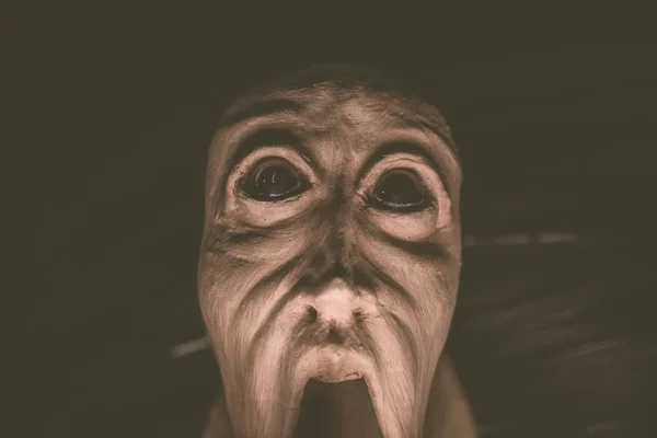 Изображение Паникующего Лица Кричащего Страха Изображение Ужаса Хэллоуина Дня Мертвых — стоковое фото
