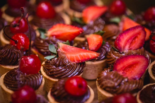 Dulces Pasteles Para Fiestas Bodas Infantiles —  Fotos de Stock