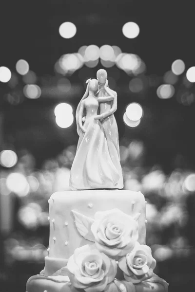 Свадебный Торт Связующие Современном Стиле Свадебный Торт Современной Невесты — стоковое фото