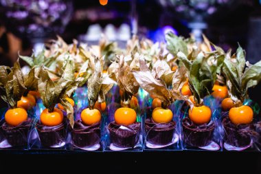 çeşitli düğün tatlılar, modern düğün dekor. Gelinler için lezzetli şeker