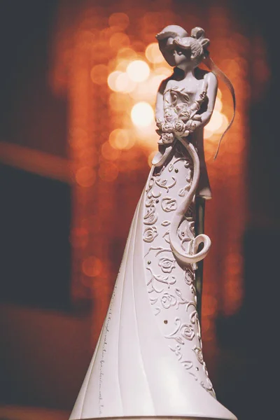 Декоративні Порцелянові Весільні Наречені Весільний Торт — стокове фото