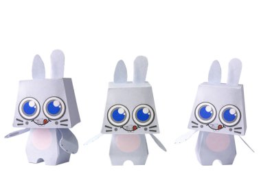 Paskalya için dekoratif kağıt tavşan.