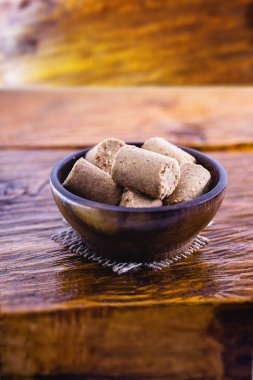 Paçoca, Brezilya'ya özgü yer fıstığı reçeli. Brezilya gıda ülkenin Noderste ve Minas Gerais eyaletinde yapılır. Brezilya gümrük ve malzemeler.