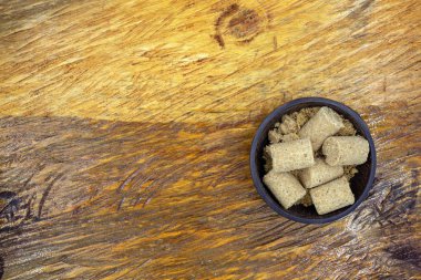 Paçoquinha, tipik Brezilya fıstık şekeri. Brezilya'dan gıda kuzeydoğu ve minas gerais eyaletinde yapılan. Juninas parti gıda.