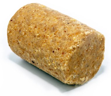 Pacoca adlı tatlı Brezilya fıstığı, Brezilya'nın tipik tatlısı. Tüm Juninas Festivalleri mevcuttur. izole beyaz arka plan