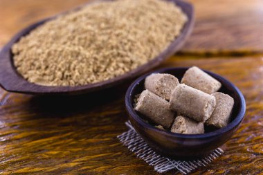 Paçoca, Brezilya'ya özgü yer fıstığı reçeli. Brezilya gıda ülkenin Noderste ve Minas Gerais eyaletinde yapılır. Brezilya gümrük ve malzemeler.