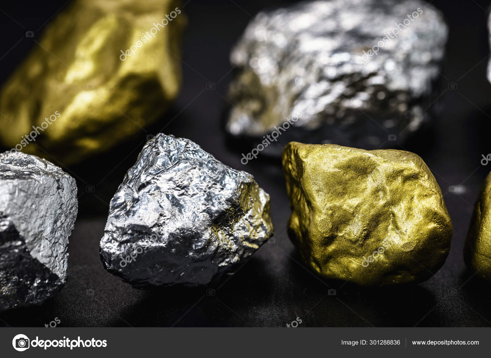 Nugget De Minério De Ouro E Bullion, Rocha De Ouro Ou Pedra, Ativo