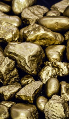 Altın külçeler siyah arka plan üzerinde izole. Lüks konsept ve altın.