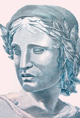 Brezilya 'dan gelen para, Brezilya' dan gelen gerçek banknotlar, banknot detayları, izole edilmiş kadınlar. Ekonomi kavramı.