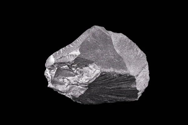 赤铁矿 银灰色的石头 氧化铁常见于土壤和岩石中 矿石在工业中使用或用于深奥目的 — 图库照片