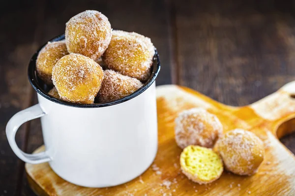 Típico Cupcake Frito Llamado Bolinho Chuva Brasil Hecho Los Estados — Foto de Stock