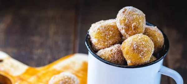 Típico Cupcake Frito Llamado Bolinho Chuva Brasil Hecho Los Estados — Foto de Stock