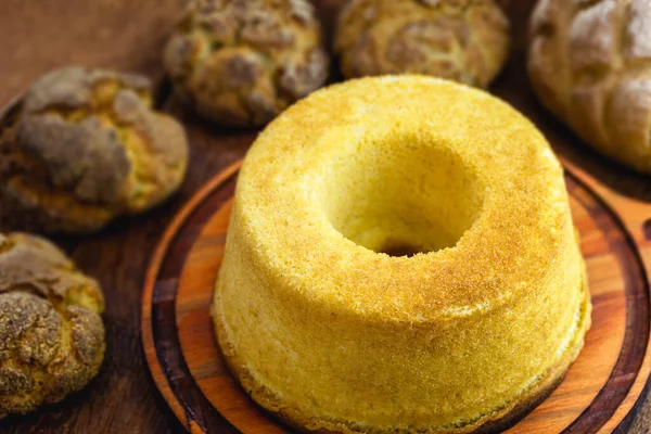 Groene Zelfgemaakte Maïstaart Populaire Braziliaanse Taart Traditioneel Recept — Stockfoto
